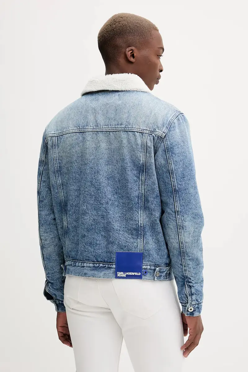 giacca di jeans colore blu A4M14014 miniatura 3