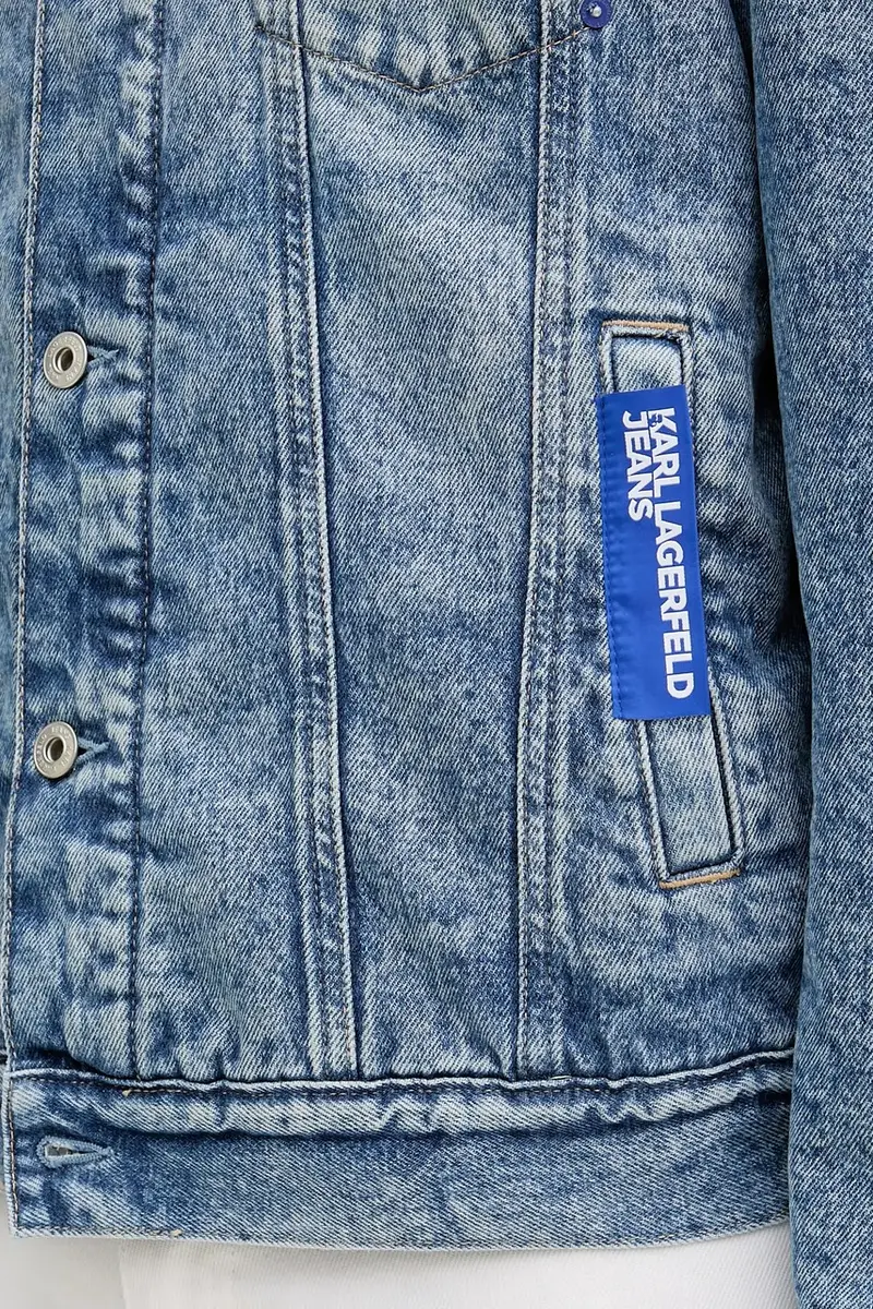 giacca di jeans colore blu A4M14014 miniatura 5