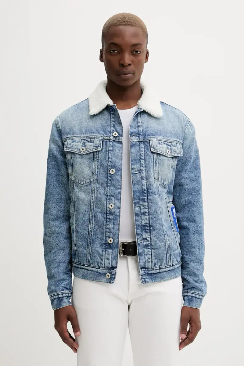 giacca di jeans colore blu A4M14014