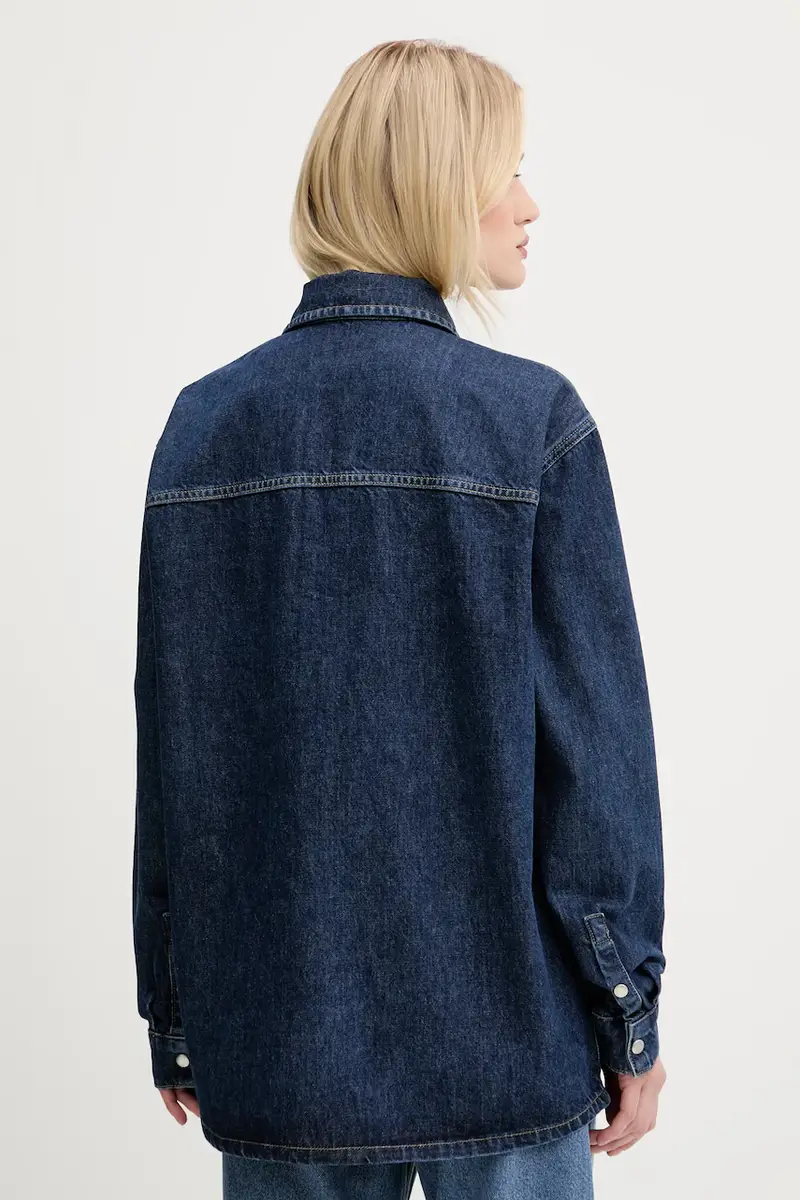 giacca di jeans colore blu navy A3W11004 miniatura 3