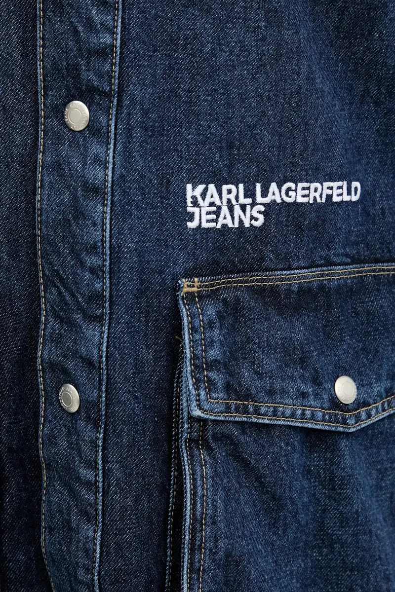 giacca di jeans colore blu navy A3W11004 miniatura 5