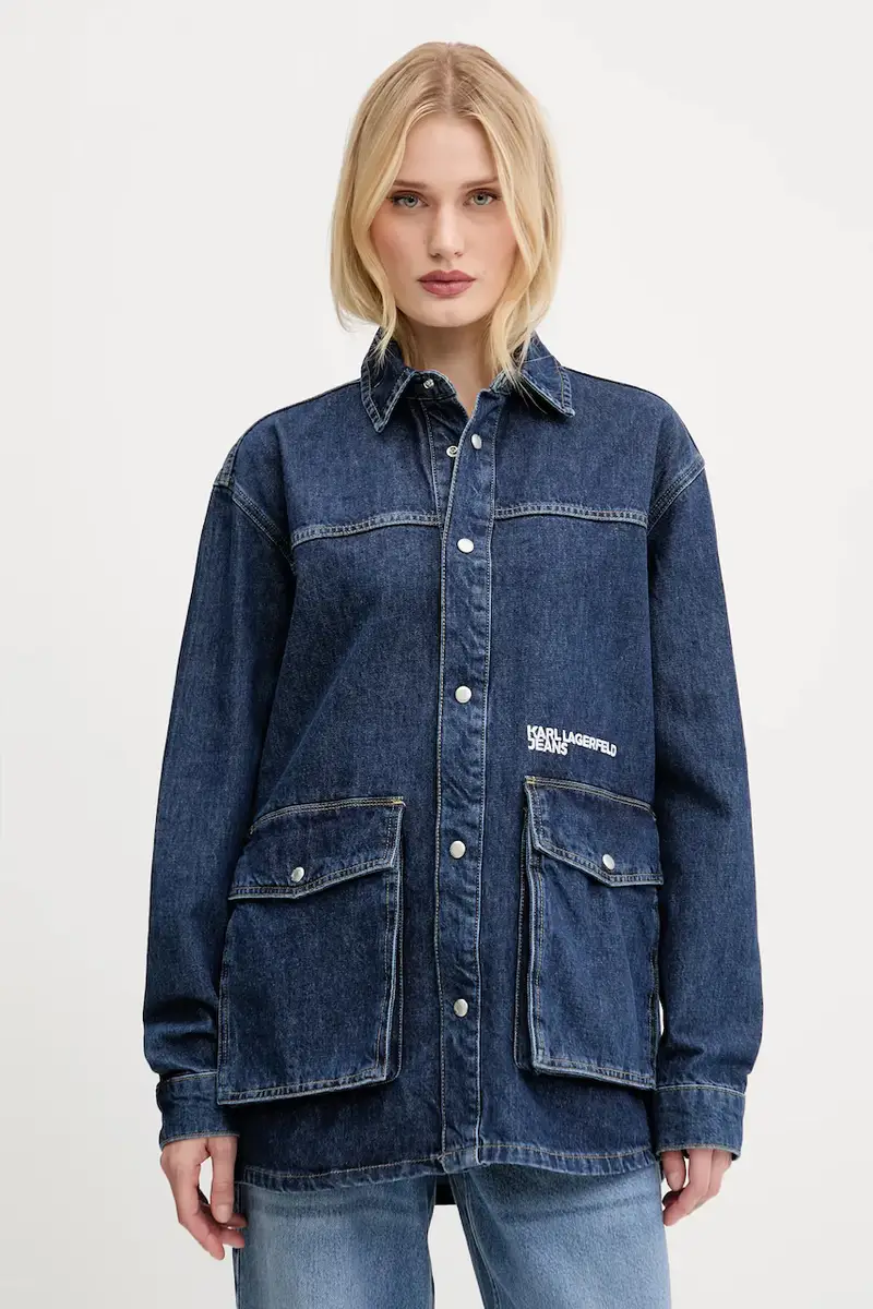 giacca di jeans colore blu navy A3W11004