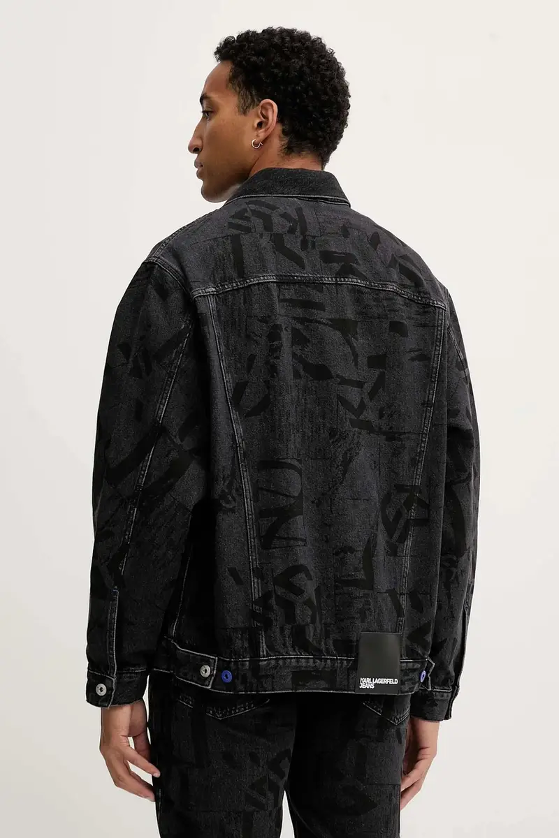 giacca di jeans colore nero A4M14013 miniatura 3