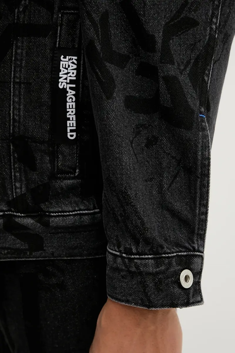 giacca di jeans colore nero A4M14013 miniatura 5