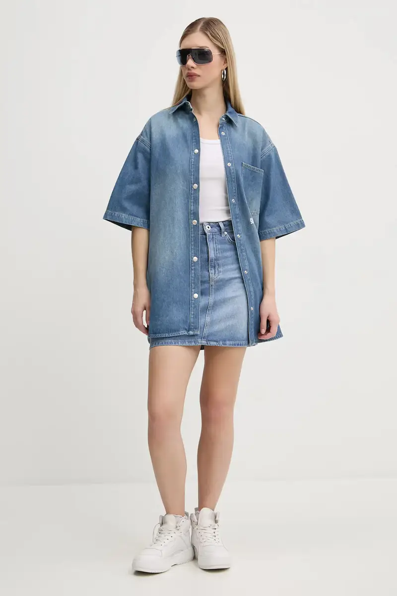 gonna di jeans colore blu A1W12025 miniatura 2