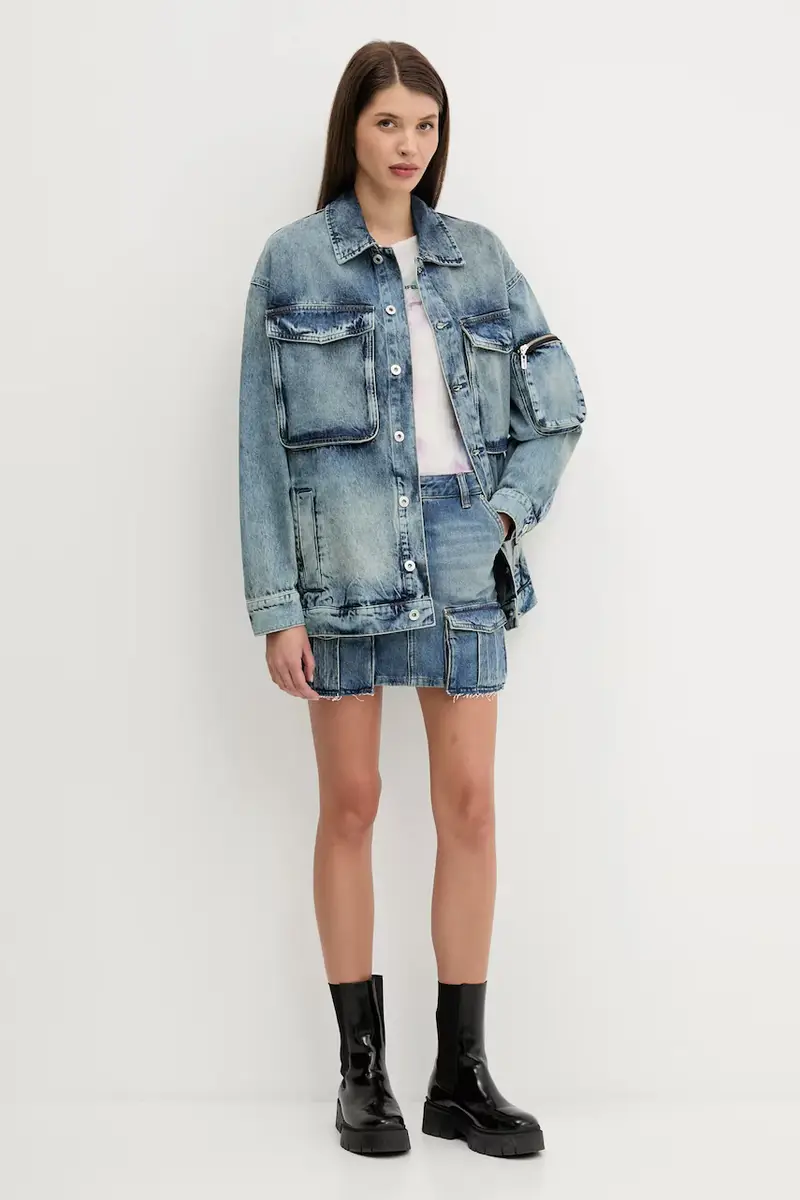 gonna di jeans colore blu A3W12008 miniatura 2