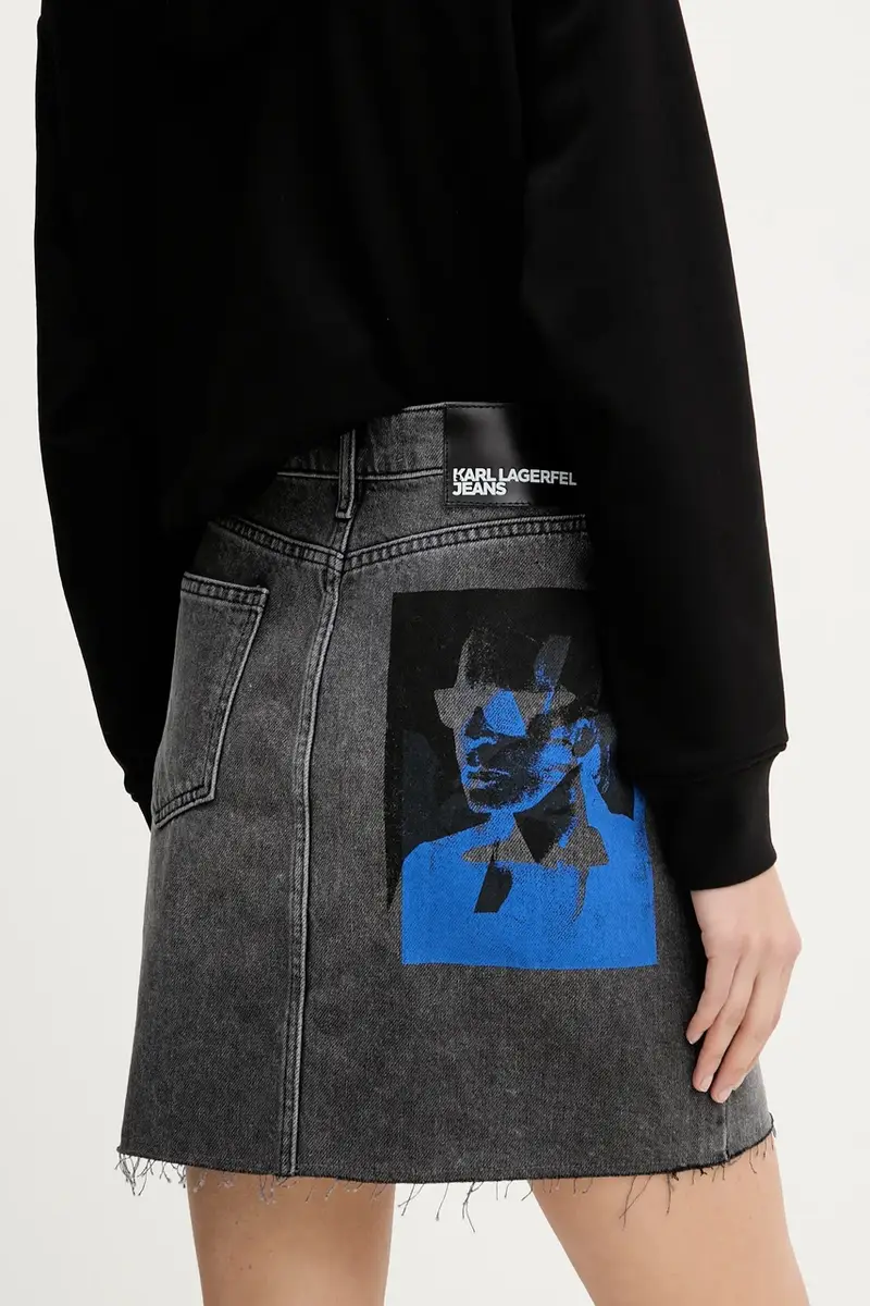 gonna di jeans colore grigio A2W12025 miniatura 3