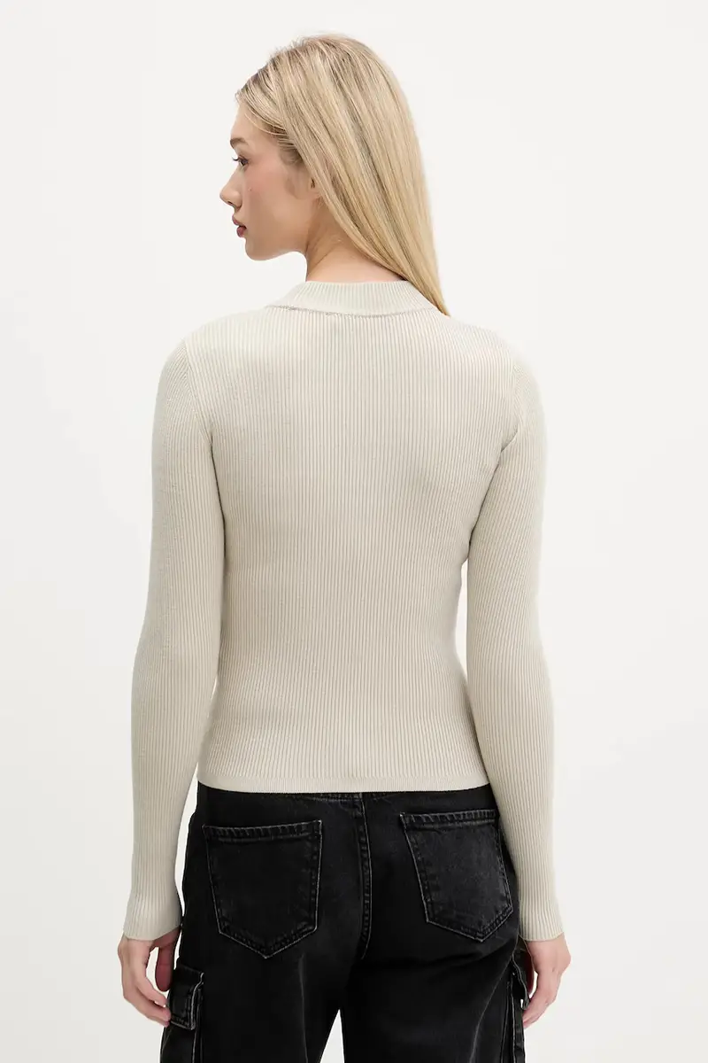 maglione donna colore beige A4W18013 miniatura 3