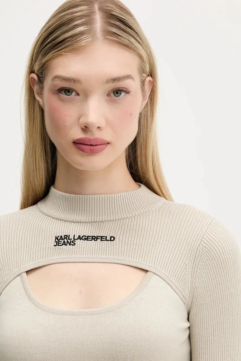 maglione donna colore beige A4W18013 miniatura 4