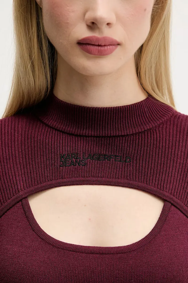 maglione donna colore granata A4W18013 miniatura 5