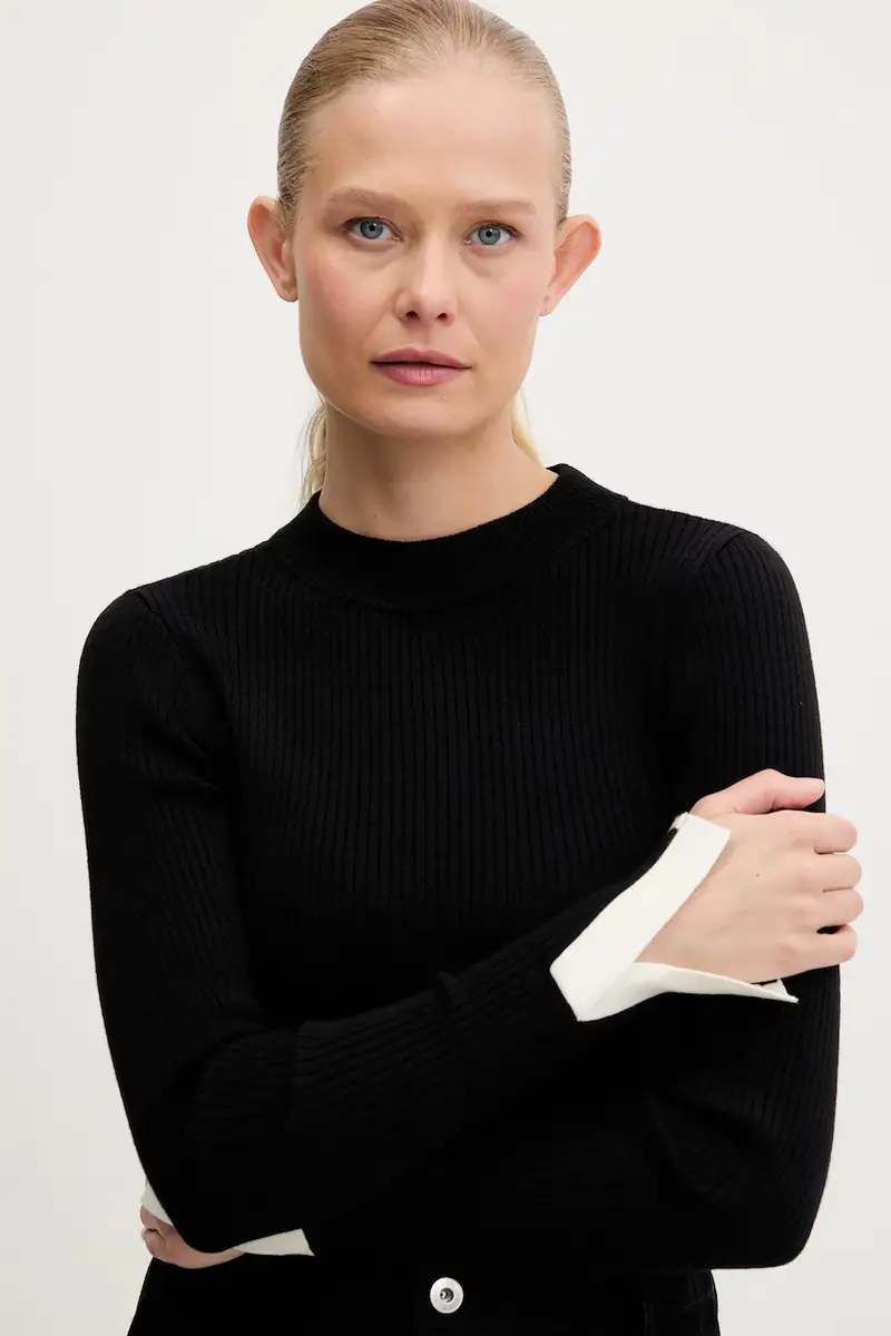 maglione donna colore nero A3W18006 miniatura 4