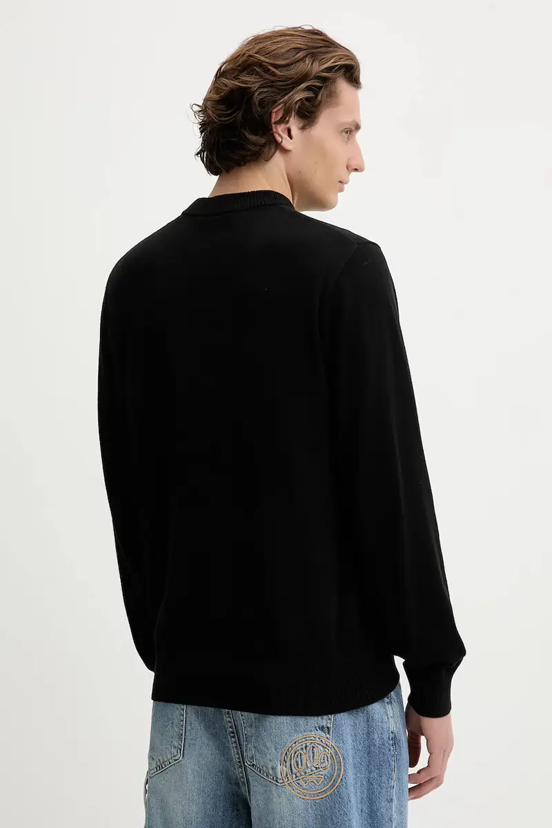 maglione in cotone uomo colore nero A4M18033 miniatura 3