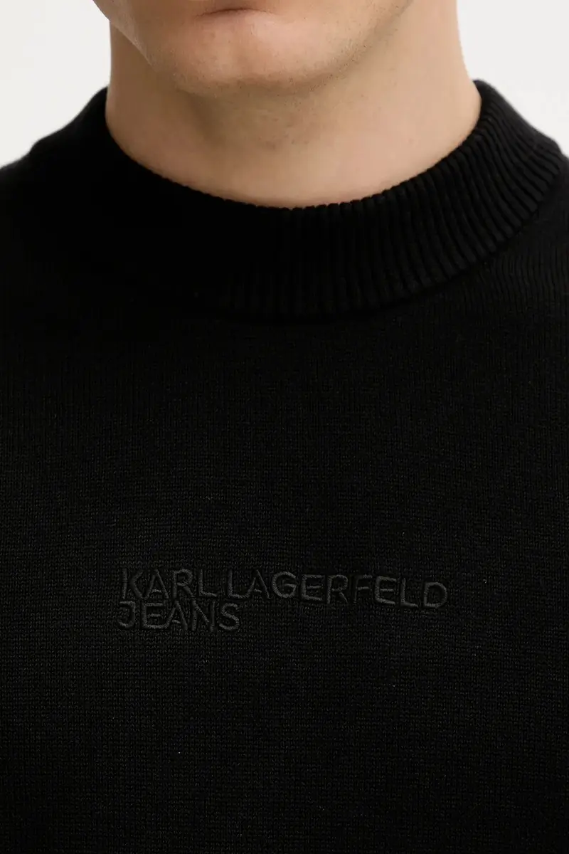 maglione in cotone uomo colore nero A4M18033 miniatura 5