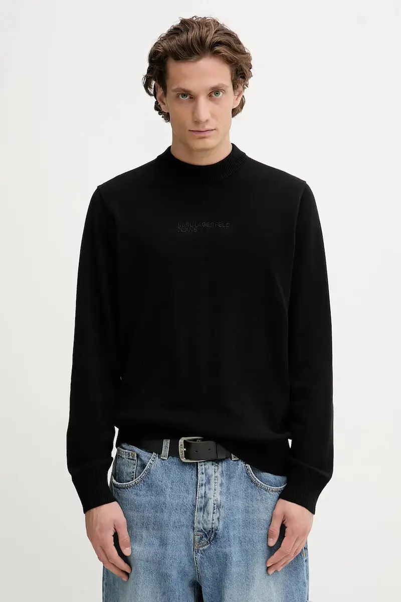 maglione in cotone uomo colore nero A4M18033