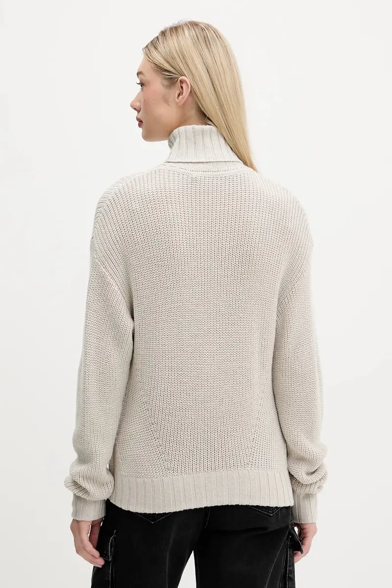 maglione in lana donna colore beige A4W18020 miniatura 3