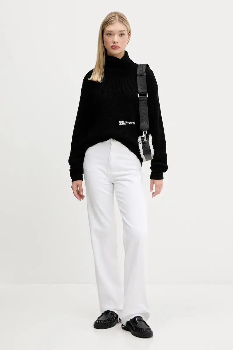 maglione in lana donna colore nero A4W18020 miniatura 2