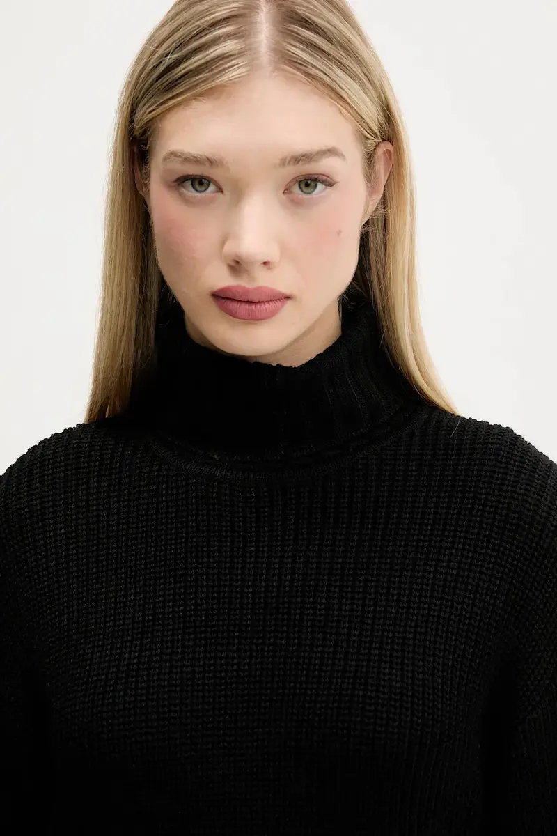 maglione in lana donna colore nero A4W18020 miniatura 4