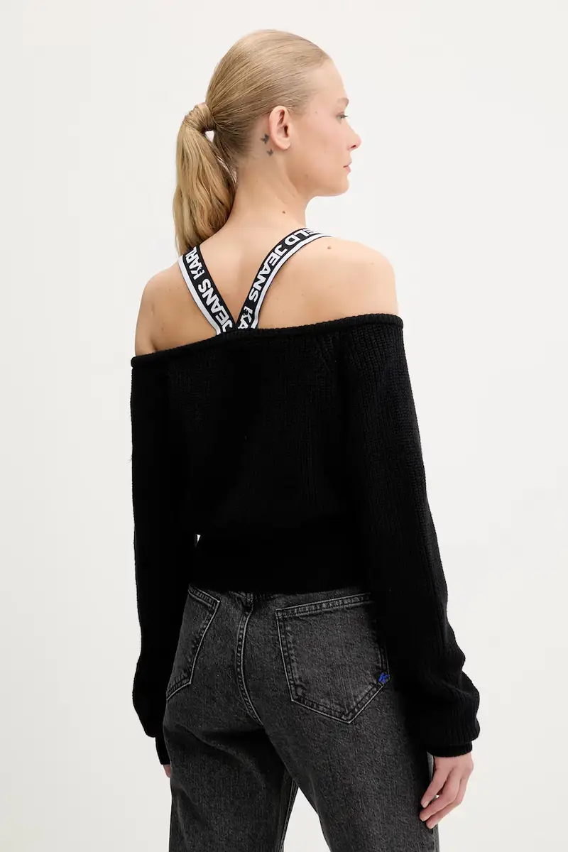 maglione in misto lana donna colore nero A3W18009 miniatura 3