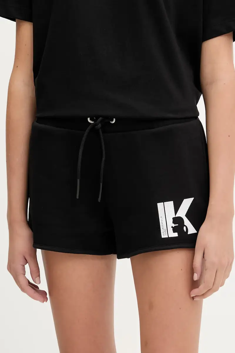 pantaloncini donna colore nero con applicazione A3W10125