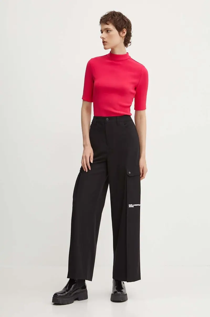 pantaloni donna colore nero 245J1002 miniatura 2