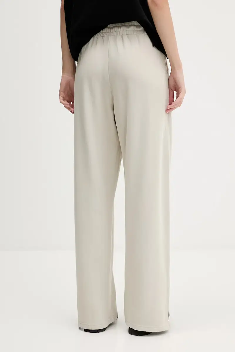 pantaloni tuta di cotone donna colore beige con applicazione A4W10080 miniatura 3