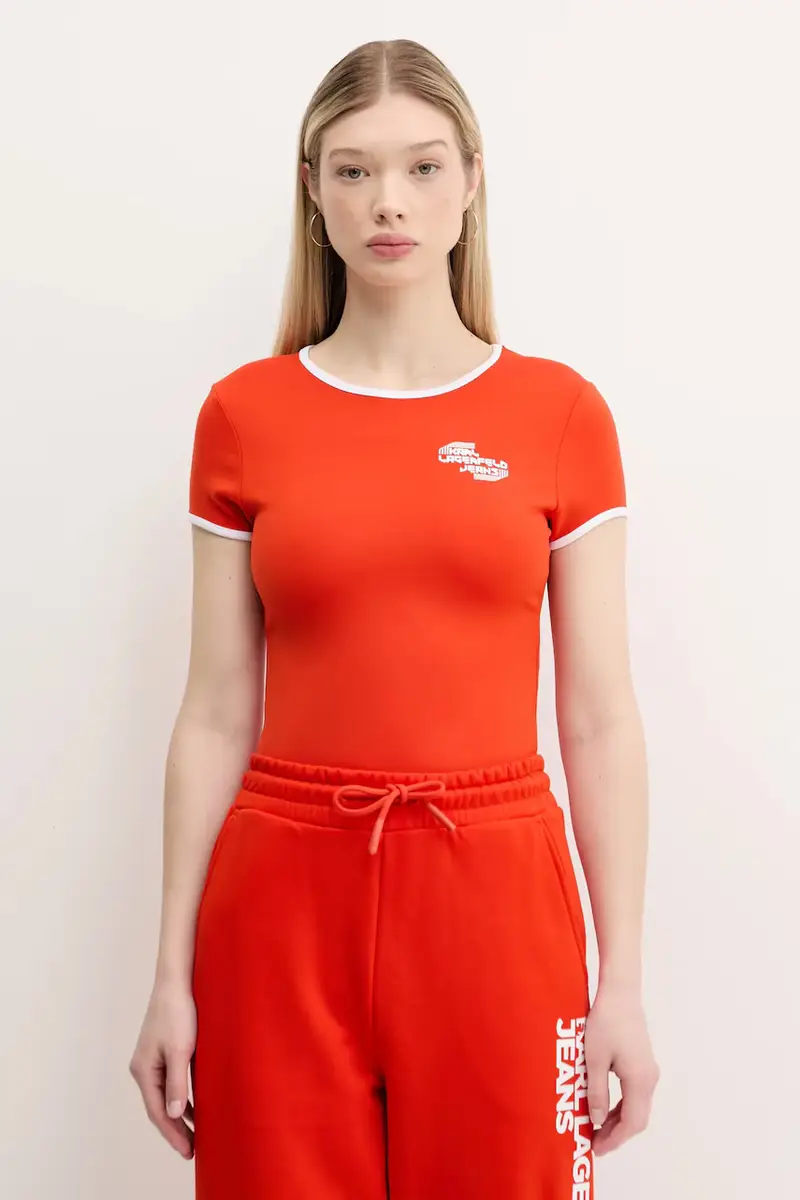 Karl Lagerfeld Jeans T-shirt Donna Arancione 3120367