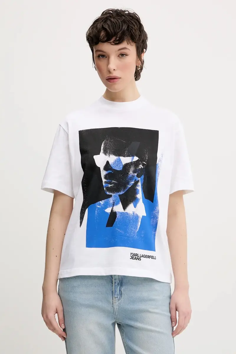 Karl Lagerfeld Jeans T-shirt Donna Bianco 2217633