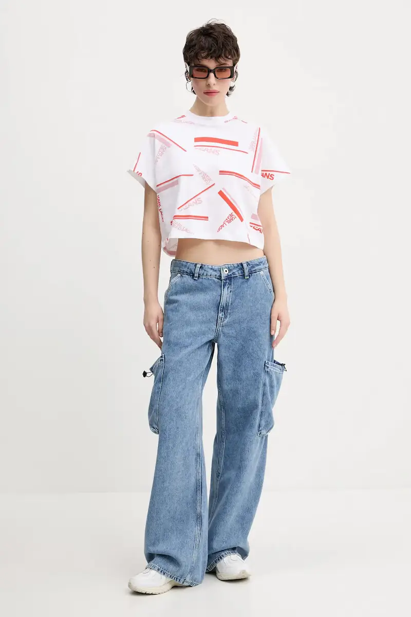 Karl Lagerfeld Jeans Jeans Donna Bianco 3124535 miniatura 2