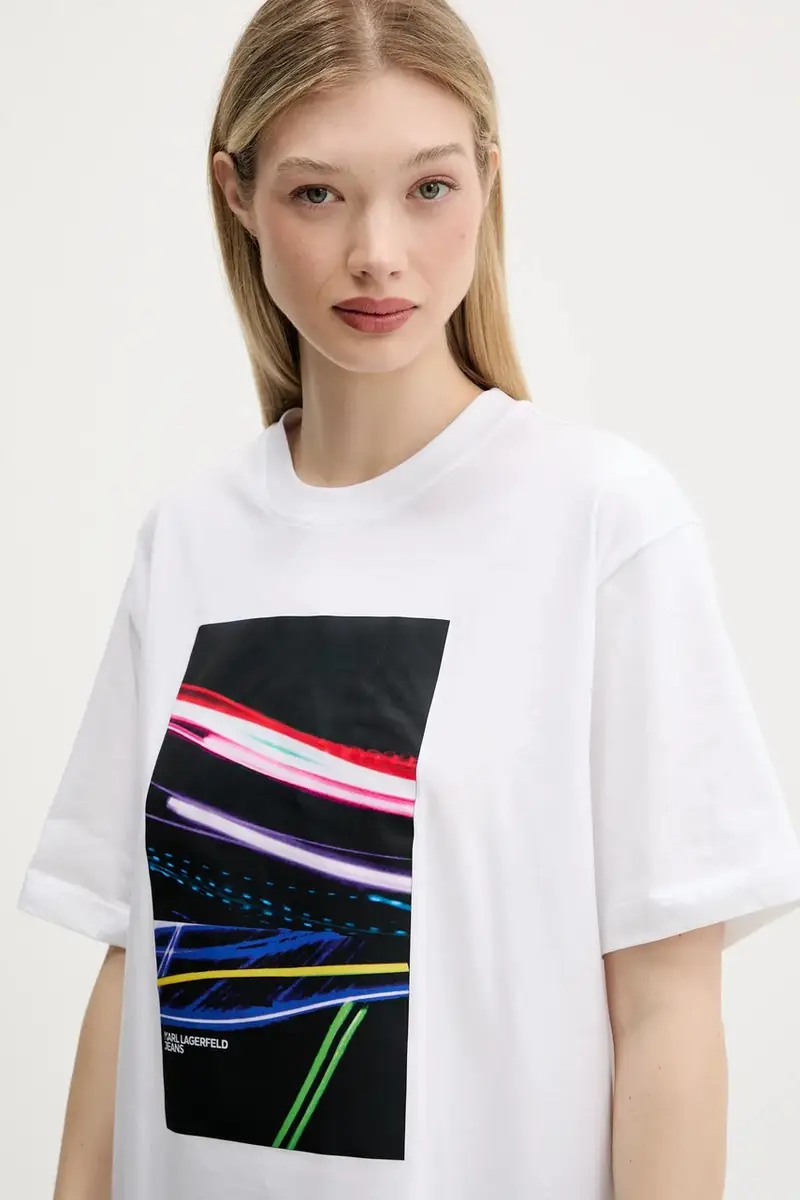 Karl Lagerfeld Jeans Jeans Donna Bianco 2885706 miniatura 4