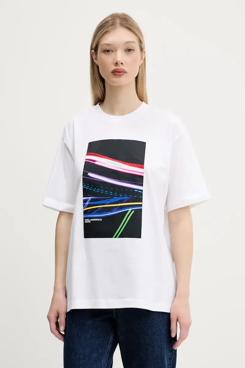 Karl Lagerfeld Jeans T-shirt Donna Bianco 2885706