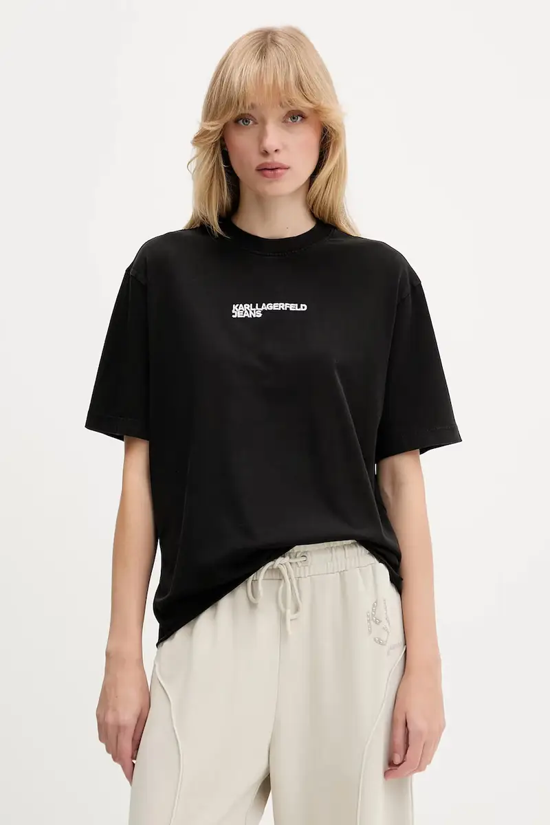 Karl Lagerfeld Jeans T-shirt Donna Nero 3647635