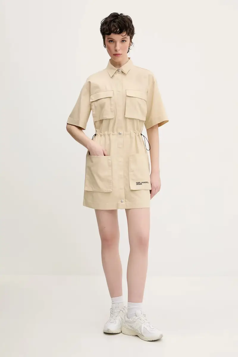 vestito colore beige A2W13017 miniatura 2