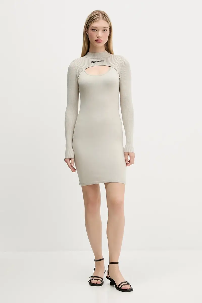 vestito colore beige A4W13010 miniatura 2