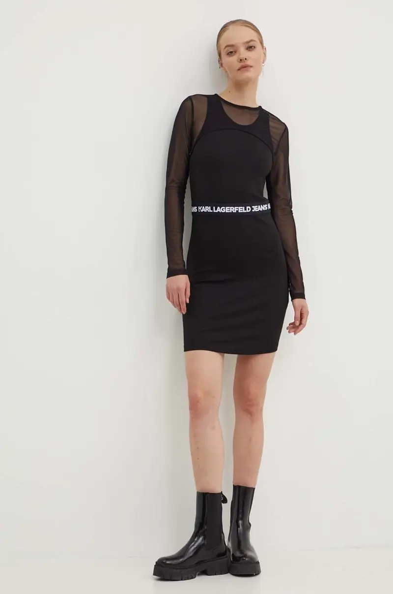 vestito colore nero 245J1306 miniatura 2