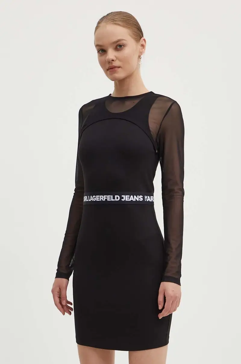 vestito colore nero 245J1306 miniatura 4