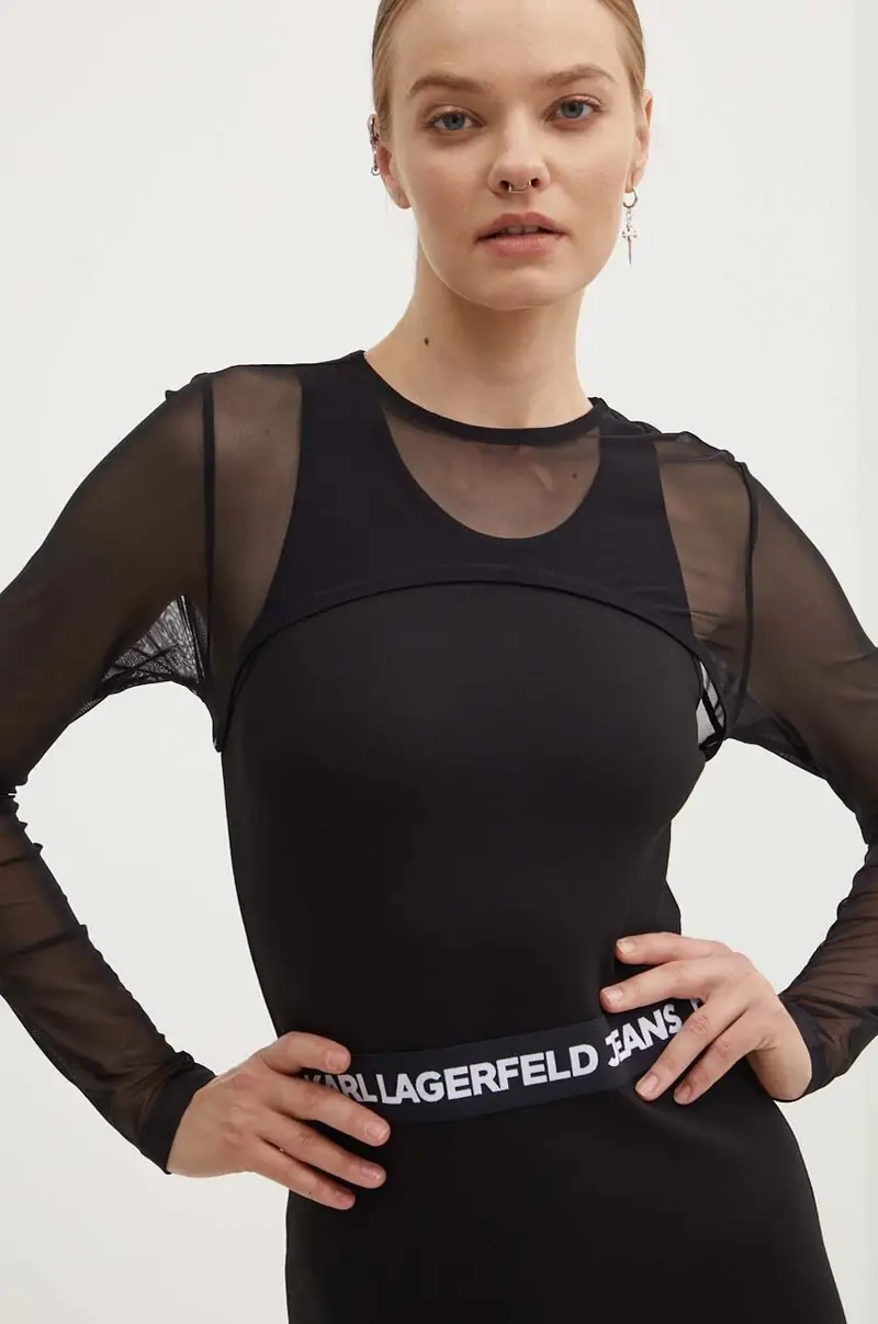 vestito colore nero 245J1306 miniatura 5