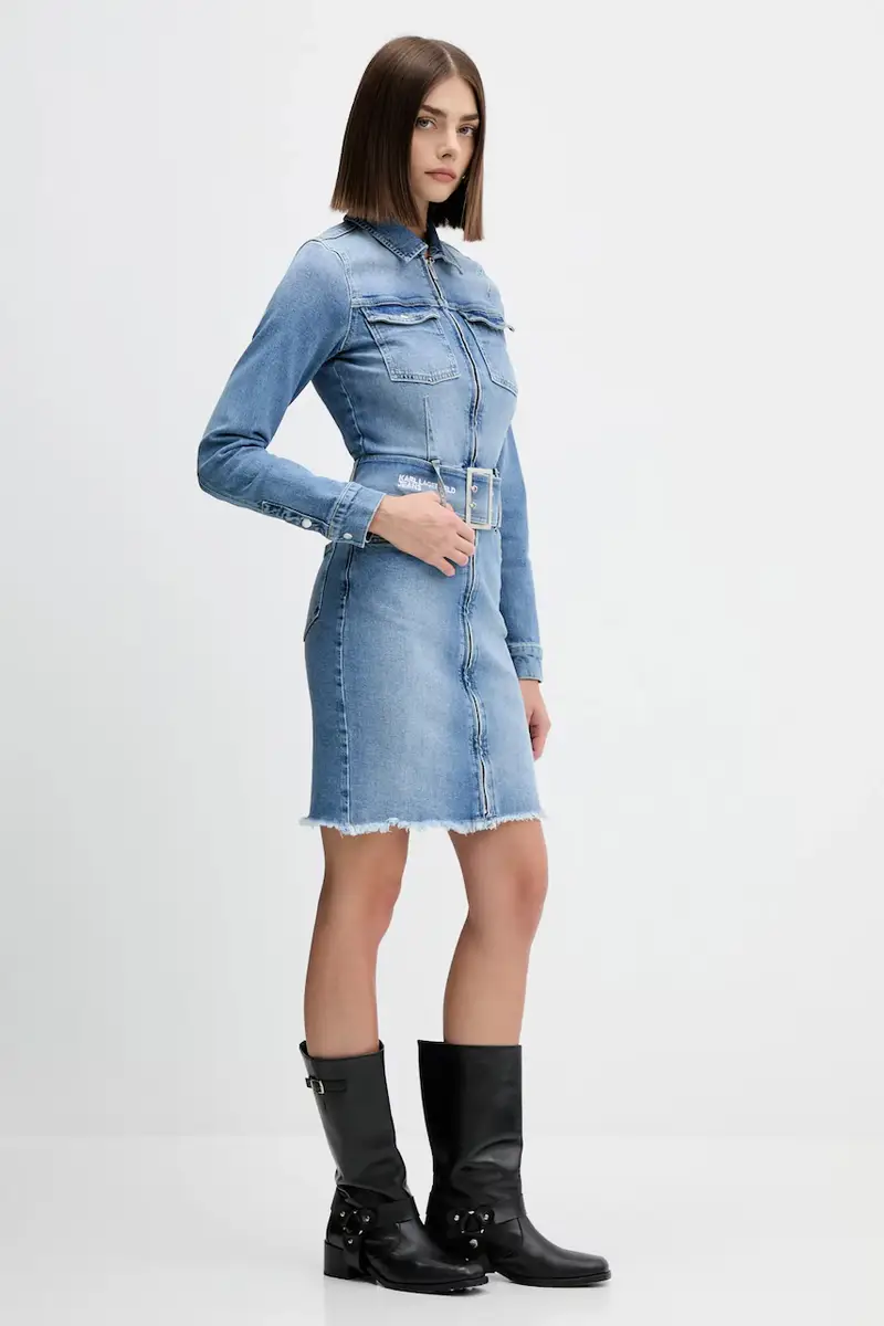 vestito di jeans colore blu A4W13001 miniatura 2