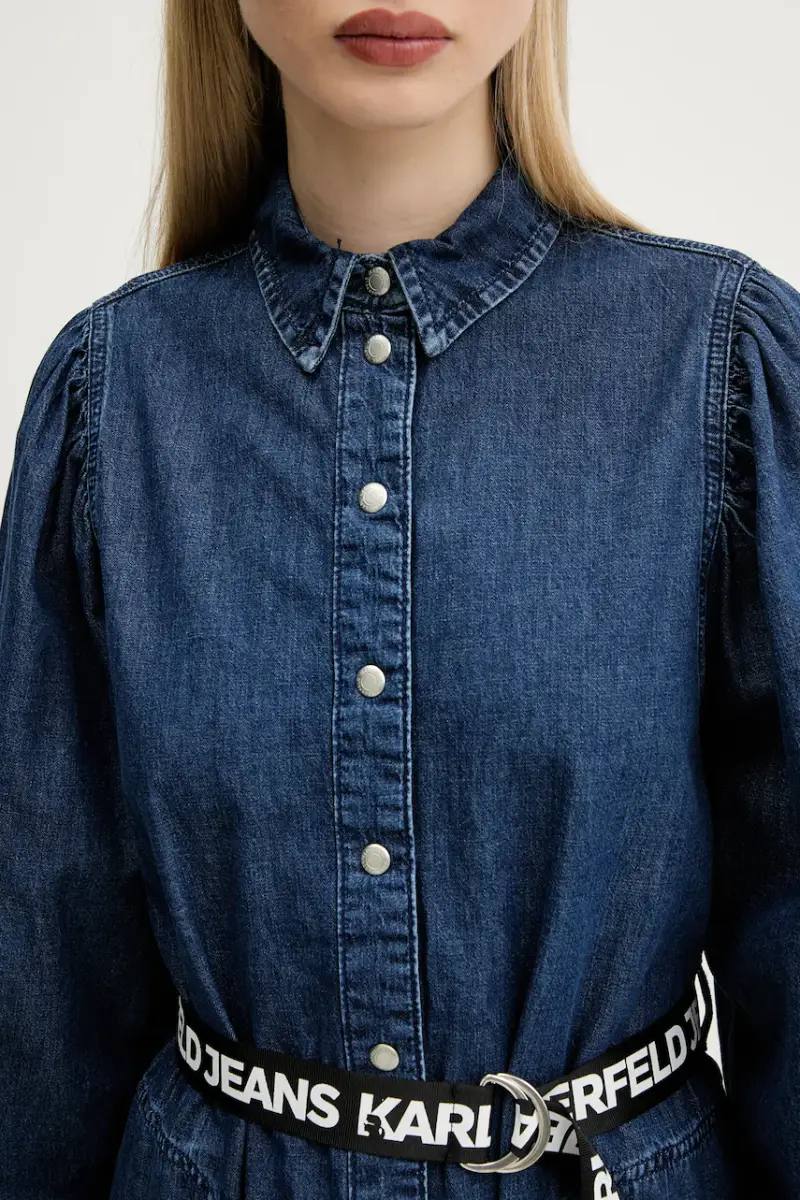 vestito di jeans colore blu navy A3W13014 miniatura 5