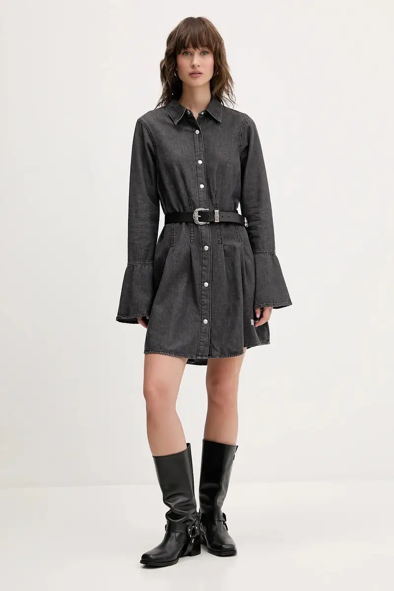 vestito di jeans colore grigio A4W13003 miniatura 2