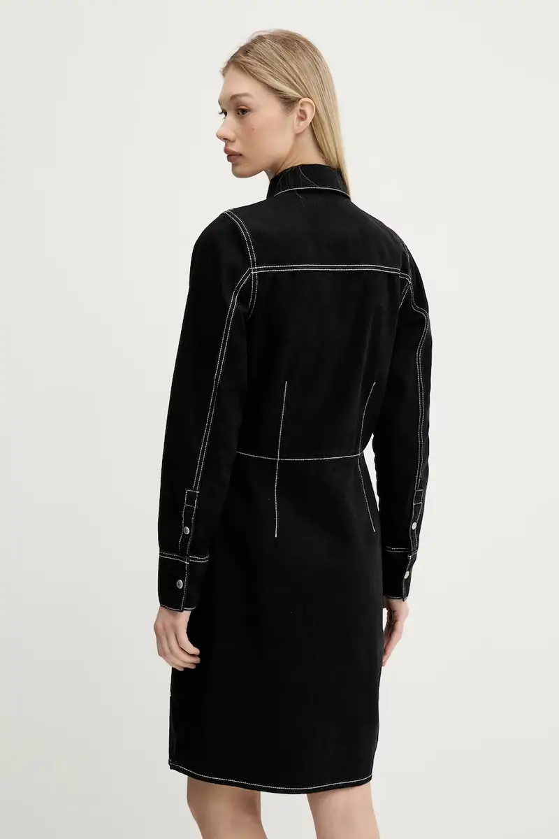 vestito di jeans colore nero A3W13015 miniatura 3