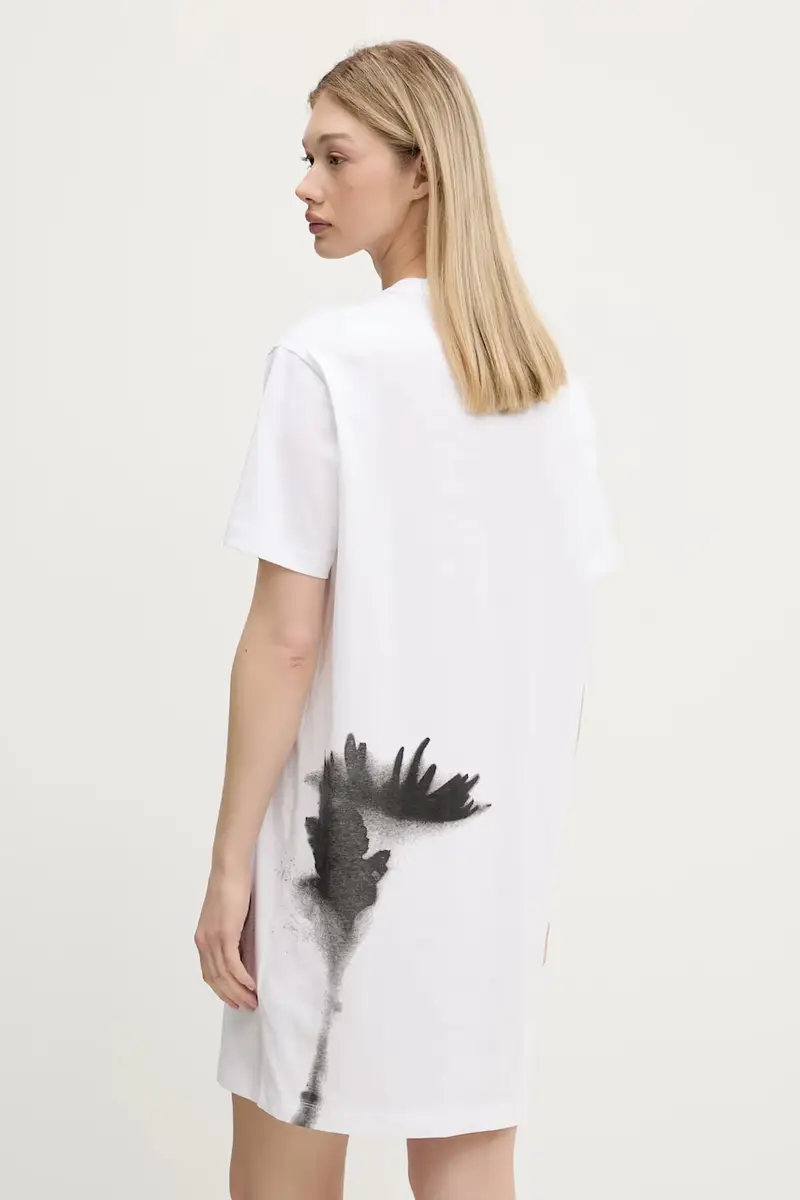 vestito in cotone colore bianco A3W13006 miniatura 3