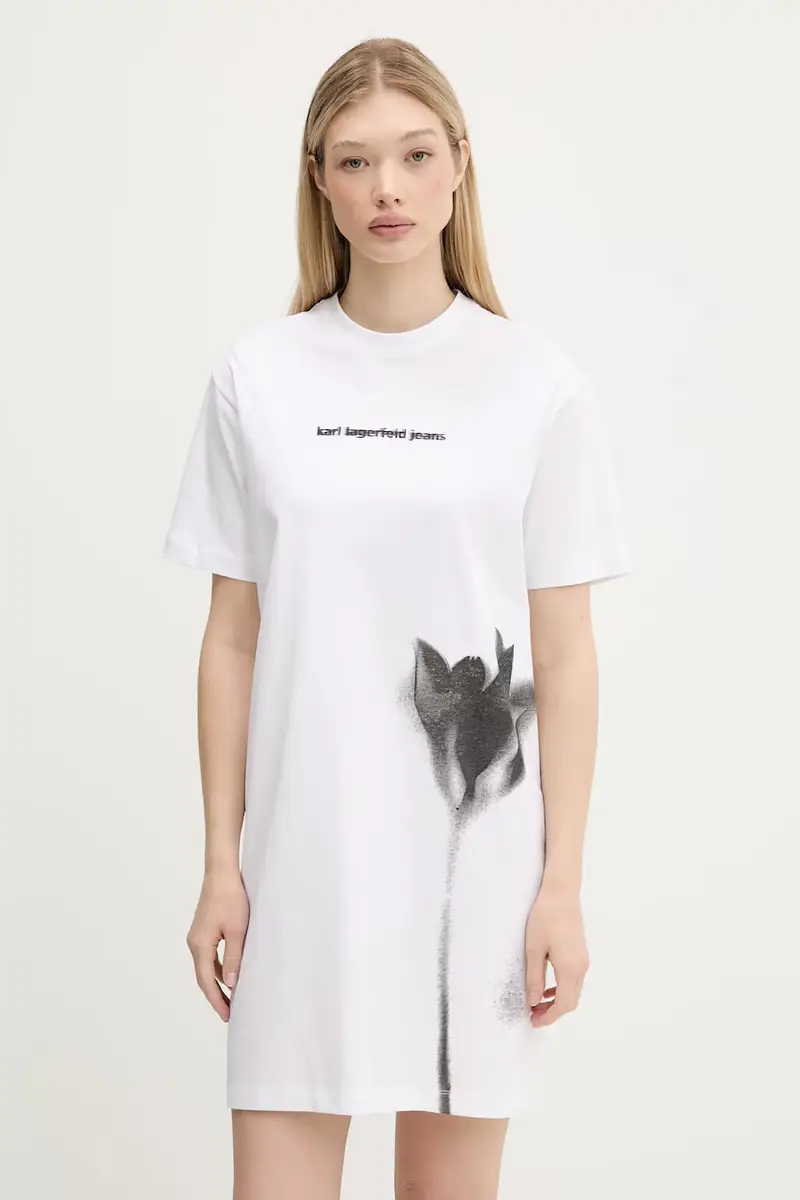 vestito in cotone colore bianco A3W13006