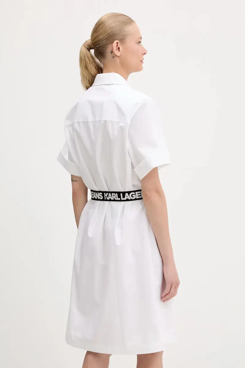 vestito in cotone colore bianco A3W13030 miniatura 3