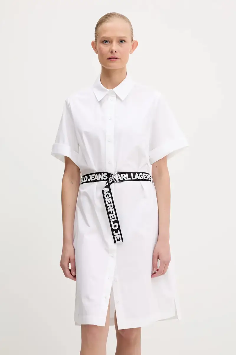 vestito in cotone colore bianco A3W13030