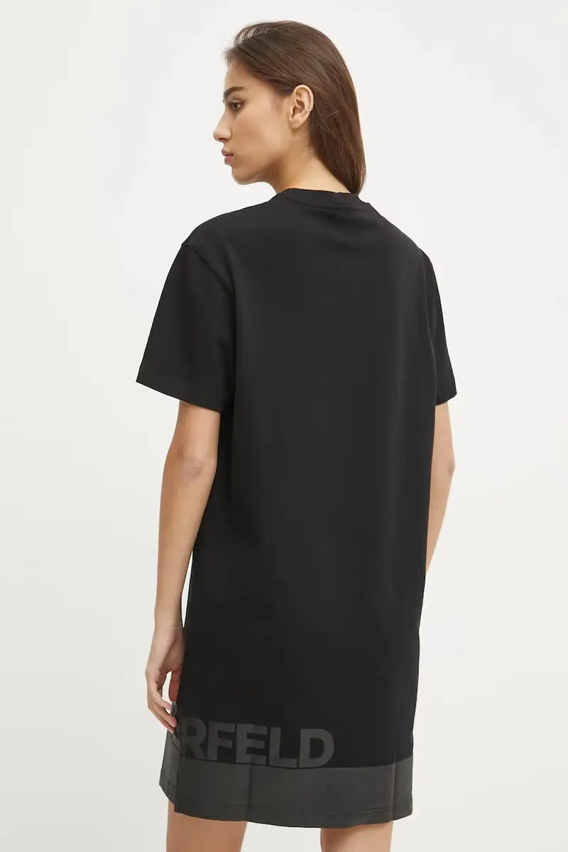 vestito in cotone colore nero A1W13015 miniatura 3