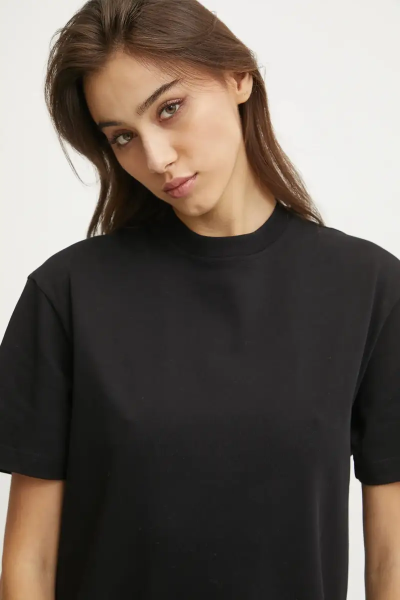 vestito in cotone colore nero A1W13015 miniatura 4