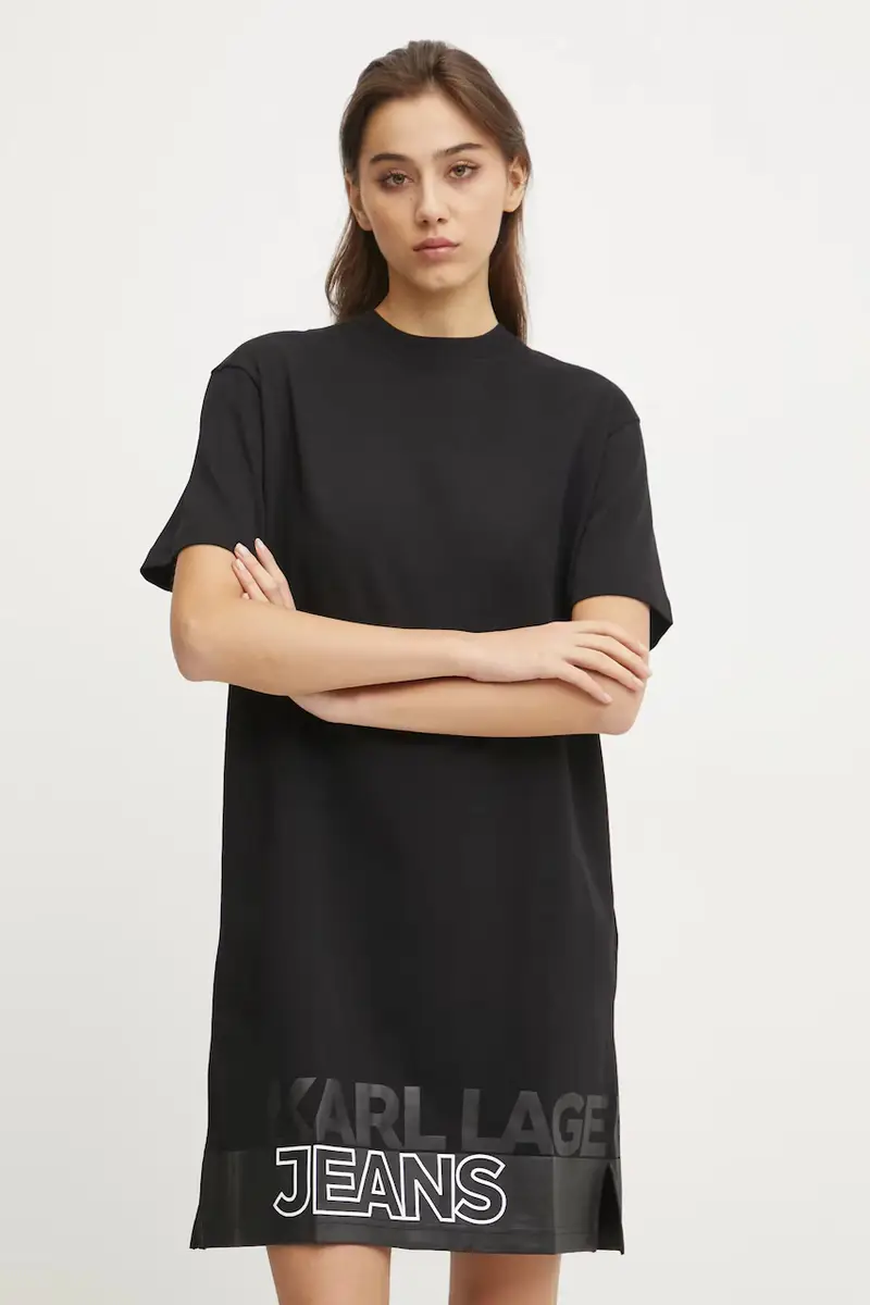 vestito in cotone colore nero A1W13015