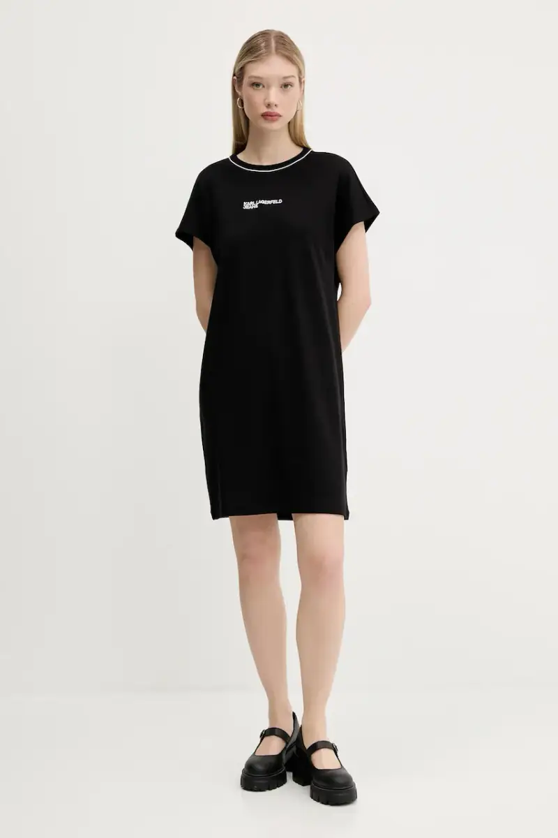 vestito in cotone colore nero A3W13044