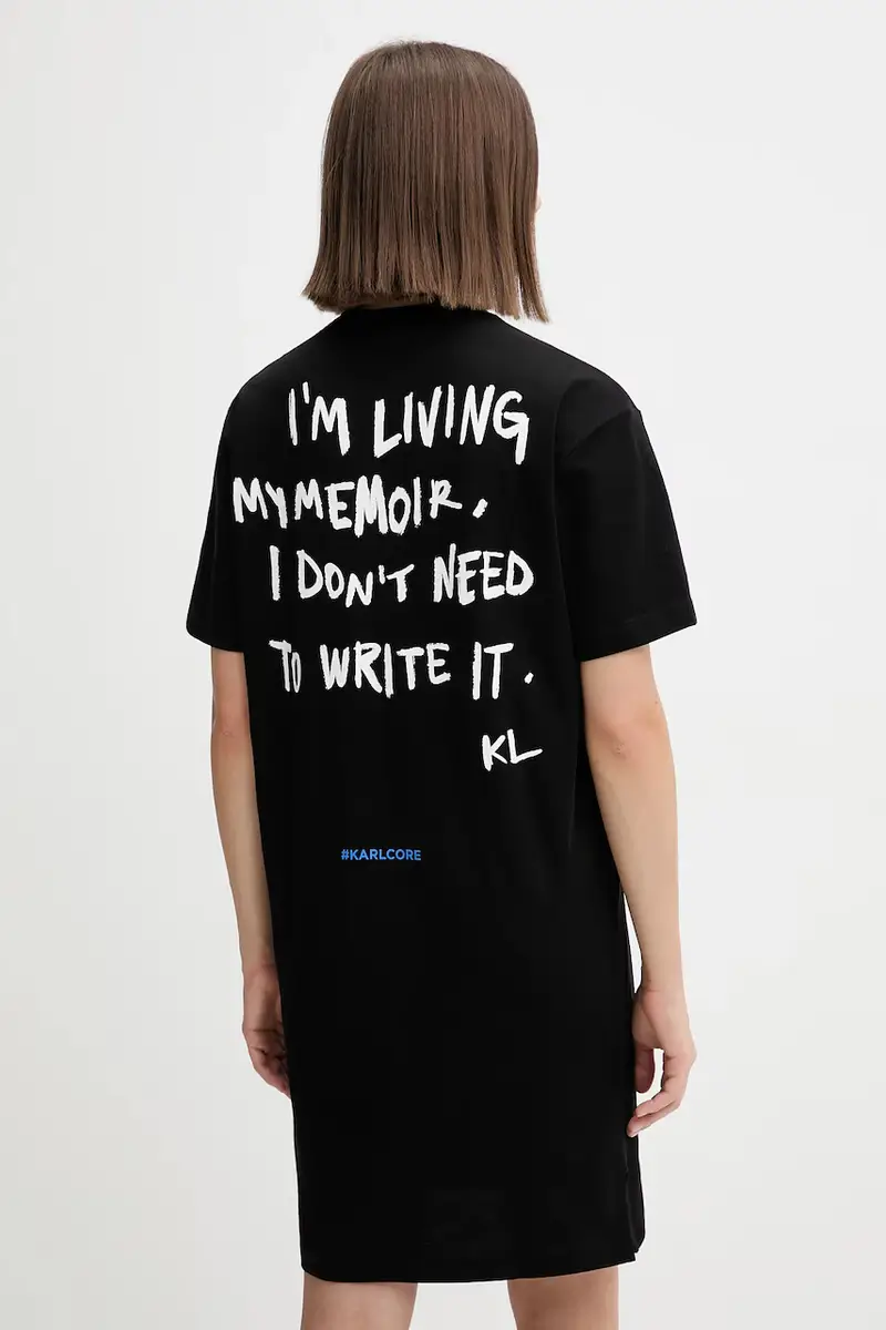 vestito in cotone colore nero A4W13054 miniatura 4