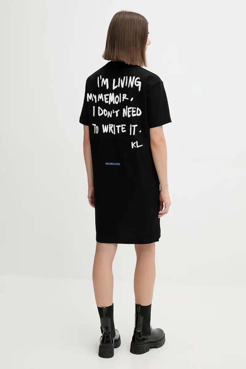 vestito in cotone colore nero A4W13054